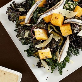 Spicy Kale Caesar Salad Spicy Kale Caesar Salad