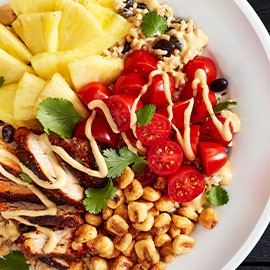 Blackened Chicken, Black Bean & Pickled Pineapple Bowl Blackened Chicken, Black Bean & Pickled Pineapple Bowl