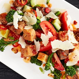 Spicy Rye And Broccoli Rabe Panzanella Salad Spicy Rye And Broccoli Rabe Panzanella Salad