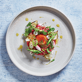 Steak Tartare with Quick Cured Egg Steak Tartare with Quick Cured Egg