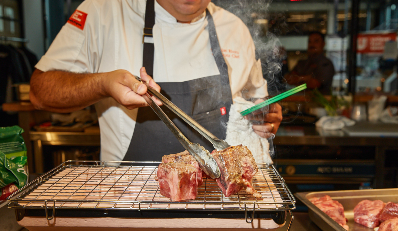 Torched barbecue pork