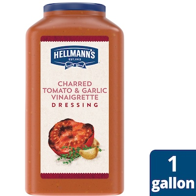 Hellmann's® Charred Tomato & Garlic Dressing 4 x 1 gal - I’m constantly looking for new flavor combinations like the Hellmann's® Charred Tomato & Garlic Dressing (4 x 1 gal) to keep my salads fresh and exciting.