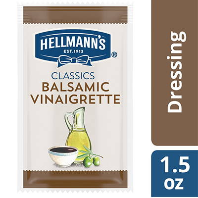 Hellmann's® Classics Balsamic Vinaigrette Sachet 102 x 1.5 oz - To your best salads with Hellmann's® Classics Balsamic Vinaigrette (102 x 1.5 oz) dressing that looks, performs and tastes like you made it yourself.